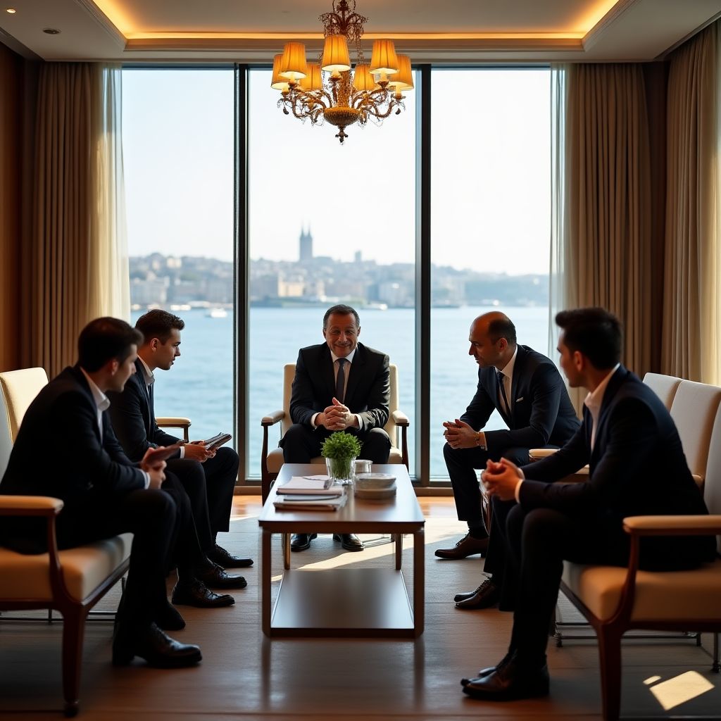 Cross-cultural business meeting