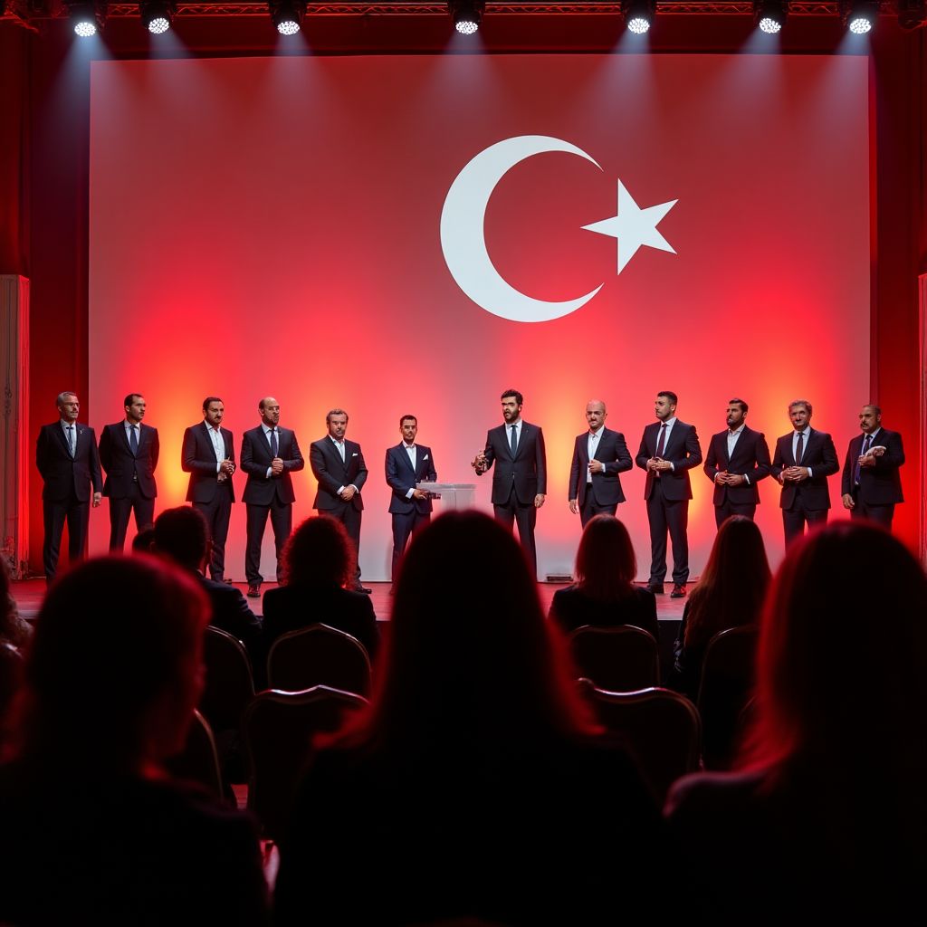 Business award ceremony